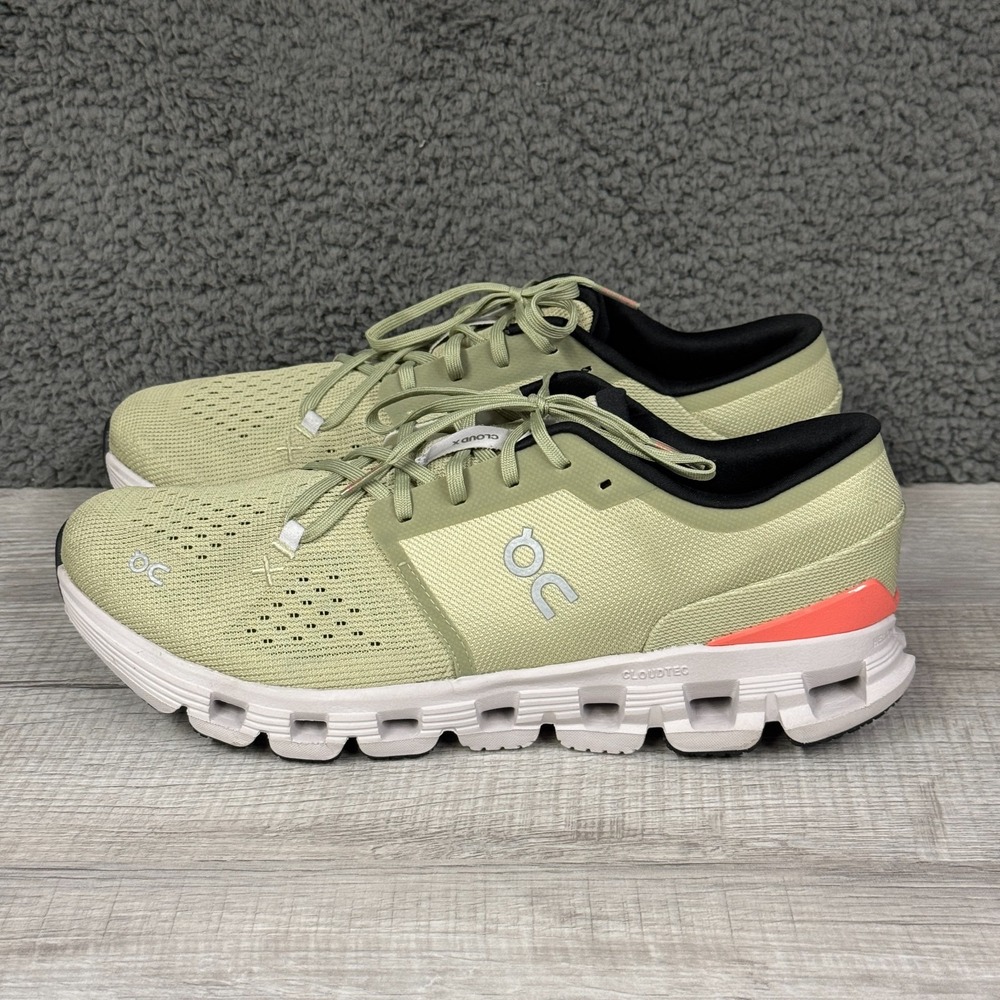 On Cloud X 4 Shoes Men US 11M Green Sneakers Running Walking Gym Training Sports